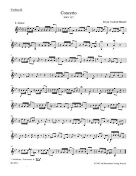 Concerto for Flute (Oboe) and Orchestra G minor HWV 287 -Urtext based on newly found source- by Handel George Frideric for