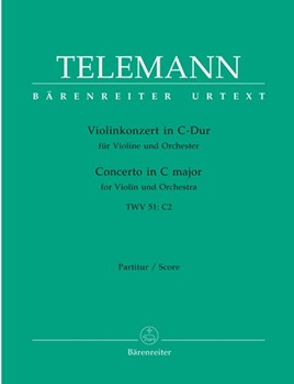 Concerto for Violin and Orchestra D major TWV 51:D10 by Telemann Georg Philipp for V-Solo/V1/