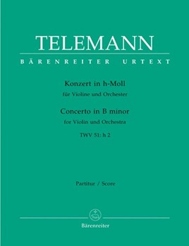 Concerto for Violin and Orchestra B minor TWV 51:h 2 by Telemann Georg Philipp for V-Solo/Str