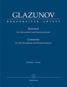 Concerto for Contralto Saxophone and String Orchestra E-flat major op. 109 by Glazunov Alexander for Sax-A/2V/V