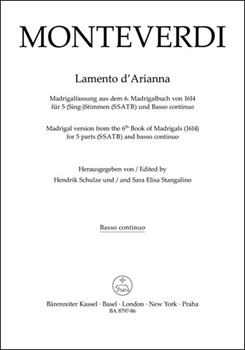 Lamento d'Arianna for 5 parts (SSATB) and basso continuo