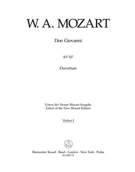 Overture to "Don Giovanni" K. 527 by Mozart Wolfgang Amadeus for
