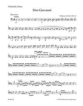 Overture to "Don Giovanni" K. 527 by Mozart Wolfgang Amadeus for