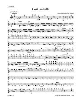Ouverture zu "Così fan tutte" KV 588 by Mozart Wolfgang Amadeus for