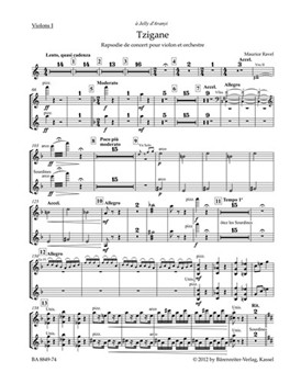 Tzigane -Concert rhapsody for violin and Orchestra- by Ravel Maurice for