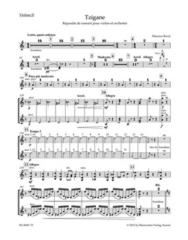 Tzigane -Concert rhapsody for violin and Orchestra- by Ravel Maurice for