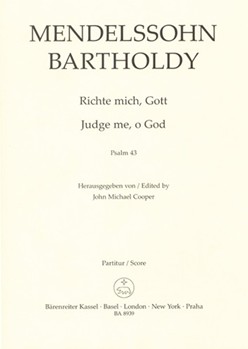 Judge me O God op. 78 (Psalm No. 43) by Mendelssohn Felix for Mixed Choir