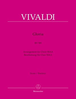 Gloria RV 589 (Arrangement for Choir SSAA) by Vivaldi Antonio Lucio for 2SSolo/ASo