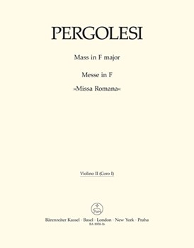 Mass F major "Missa Romana" by Pergolesi Giovanni Battista for