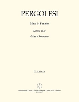 Mass F major "Missa Romana" by Pergolesi Giovanni Battista for