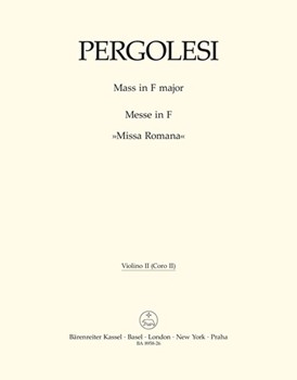 Mass F major "Missa Romana" by Pergolesi Giovanni Battista for