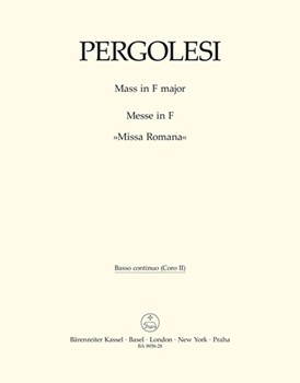 Mass F major "Missa Romana" by Pergolesi Giovanni Battista for