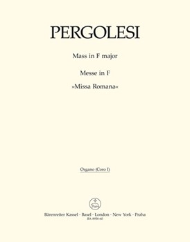 Mass F major "Missa Romana" by Pergolesi Giovanni Battista for