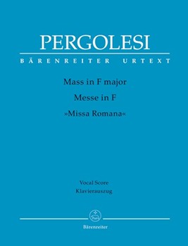 Mass in F Major - Missa Romana by Pergolesi Giovanni Battista - Bruno/Ritchie - for 2or4Choirs