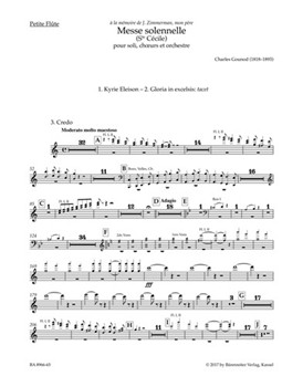 Messe solennelle (Ste Cecile) for Soloists Choir and Orchestra by Gounod Charles for