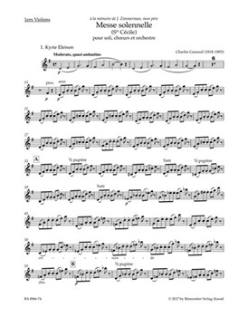 Messe solennelle (Ste Cecile) for Soloists Choir and Orchestra by Gounod Charles for