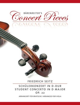 Student Concerto In D Major Opus 22 by Seitz Friedrich - Sassmannshaus Kurt - for Viola and Piano