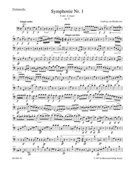 Symphony Nr. 1 C major op. 21 by Beethoven Ludwig van for