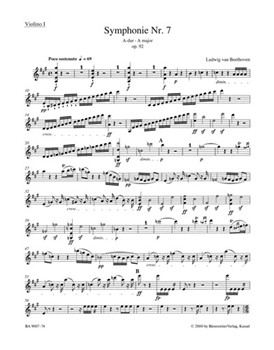 Symphony Nr. 7 A major op. 92 by Beethoven Ludwig van for