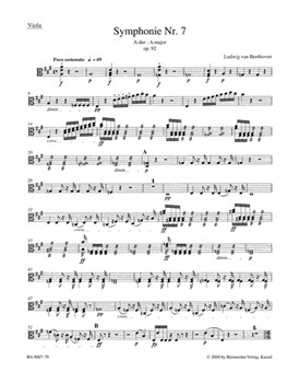 Symphony Nr. 7 A major op. 92 by Beethoven Ludwig van for