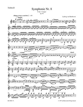 Symphony Nr. 8 F major op. 93 by Beethoven Ludwig van for