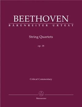 String Quartets Opus 18 - Parts by Beethoven Ludwig van for Str Quartet (Op 18 Critical Comme)