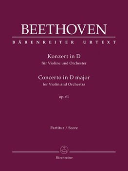 Concerto for Violin and Orchestra D major op. 61 by Beethoven Ludwig van for V-Solo/Fl/