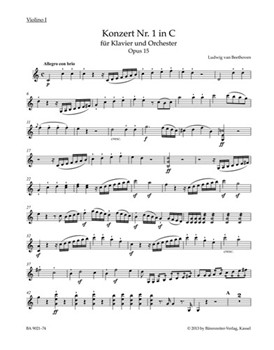 Concerto for Pianoforte and Orchestra Nr. 1 C major op. 15 by Beethoven Ludwig van for
