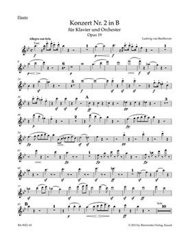 Concerto for Pianoforte and Orchestra Nr. 2 B-flat major op. 19 by Beethoven Ludwig van for