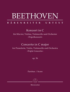 Concerto for Pianoforte Violin Violoncello and Orchestra C major op. 56 "Triple Concerto" by Beethoven Ludwig van for Piano-Solo