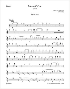 Mass C major op. 86 by Beethoven Ludwig van for