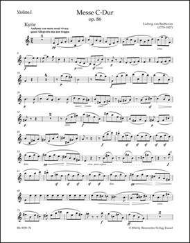 Mass C major op. 86 by Beethoven Ludwig van for
