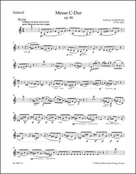 Mass C major op. 86 by Beethoven Ludwig van for