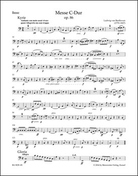 Mass C major op. 86 by Beethoven Ludwig van for