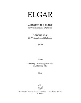 Concerto for Violoncello and Orchestra E minor op. 85 by Elgar Edward for