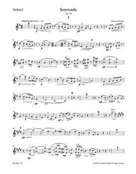 Serenade for Strings op. 20 by Elgar Edward for