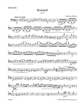 Concerto for Violin and Orchestra D major op. 77 by Brahms Johannes for