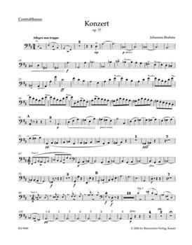 Concerto for Violin and Orchestra D major op. 77 by Brahms Johannes for
