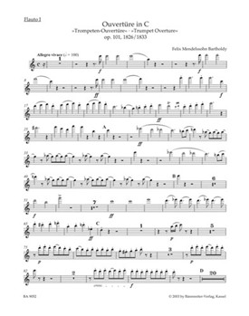 Ouverture C-Dur op. 101 "Trompeten-Ouverture" by Mendelssohn Felix for