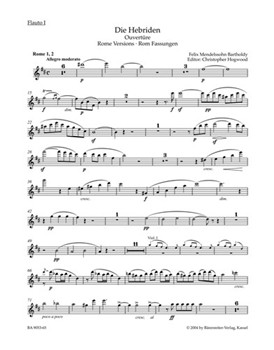 The Hebrides op. 26 -Concert Overture- by Mendelssohn Felix for
