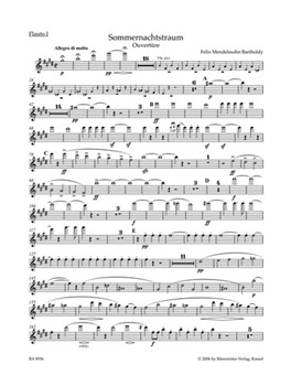 A Midsummer Night's Dream op. 21 -Concert Overture- by Mendelssohn Felix for