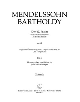 Der 42. Psalm "Wie der Hirsch schreit" (Psalm 42 "As the Hart Pants") op. 42 by Mendelssohn Felix for
