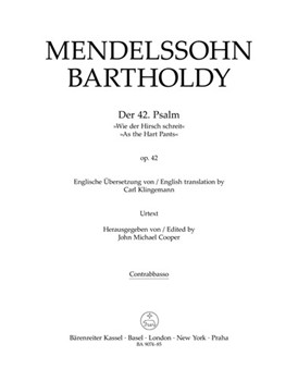 Der 42. Psalm "Wie der Hirsch schreit" (Psalm 42 "As the Hart Pants") op. 42 by Mendelssohn Felix for