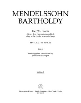 Psalm 98 "Sing to the Lord a new-made Song" op. posth. 91 MWV A 23 by Mendelssohn Felix for