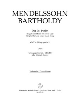 Psalm 98 "Sing to the Lord a new-made Song" op. posth. 91 MWV A 23 by Mendelssohn Felix for