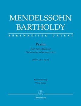 Psalm "Non nobis Domine" Op.31 MWV A9 by Mendelssohn Felix - Mendelssohn Barthold - for Score