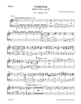 Lobgesang / Hymn of Praise op. 52 MWV A 18 -A Symphony-Cantata after Texts from the Holy Scriptures- by Mendelssohn Bartholdy Felix for