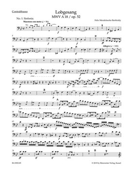 Lobgesang / Hymn of Praise op. 52 MWV A 18 -A Symphony-Cantata after Texts from the Holy Scriptures- by Mendelssohn Bartholdy Felix for