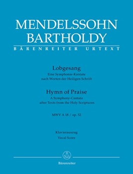 Lobgesang / Hymn of Praise op. 52 MWV A 18 by Mendelssohn Felix - Cooper John Michael - for Vocal Score