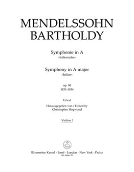 Symphony A major op. 90 "Italian" (1833-1834) by Mendelssohn Felix for